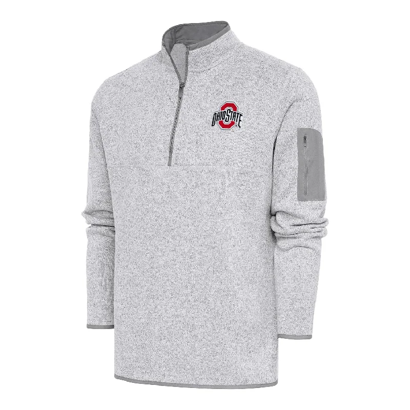 Ohio State Buckeyes Fortune 1/4 Zip Heather Gray Pullover Jacket