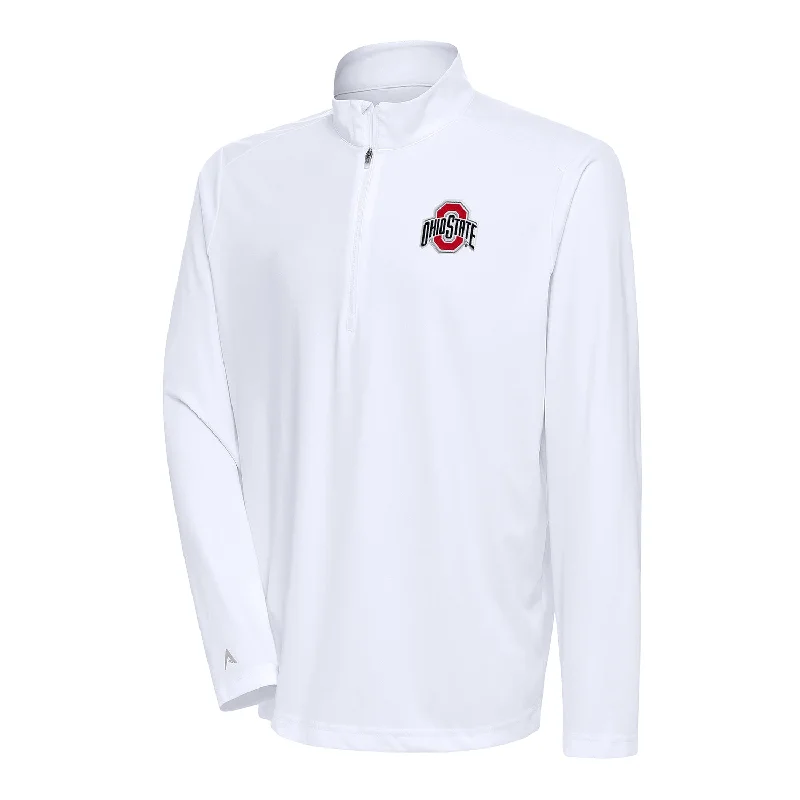 Ohio State Buckeyes Tribute 1/4 Zip White Jacket