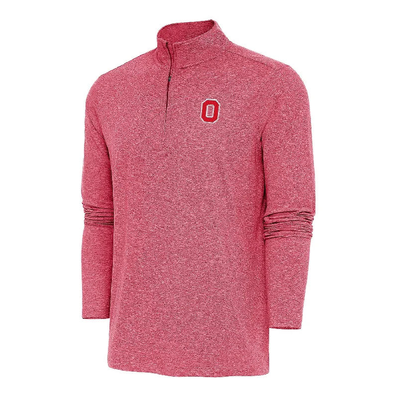 Ohio State Buckeyes Hunk 1/4 Zip Heather Scarlet Pullover Jacket