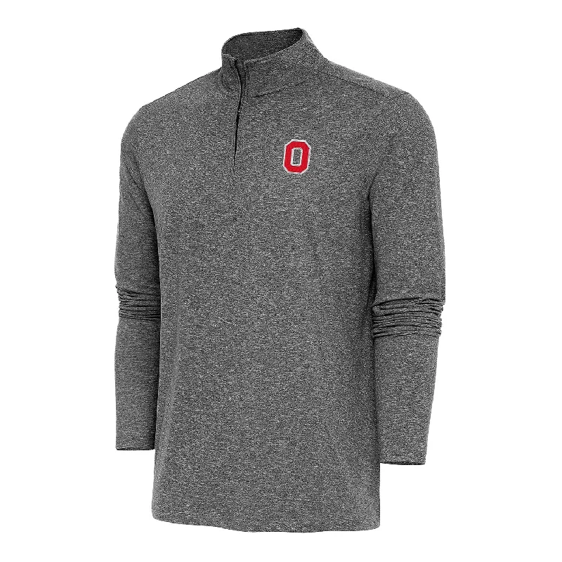 Ohio State Buckeyes Hunk 1/4 Zip Heather Black Pullover Jacket