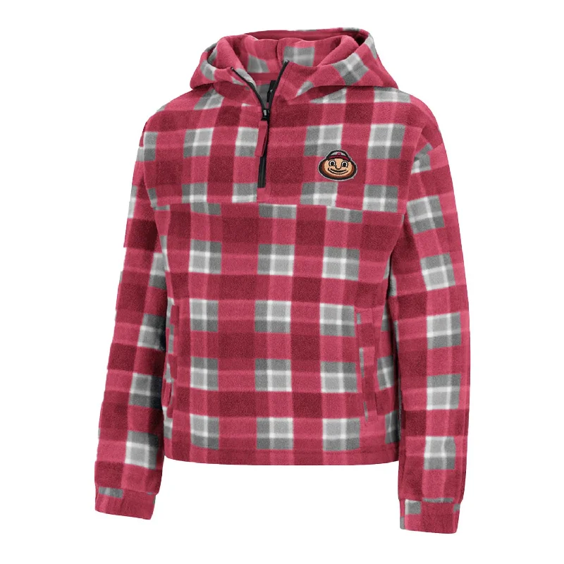 Girls Ohio State Buckeyes Flooflovers 1/4 Zip Jacket