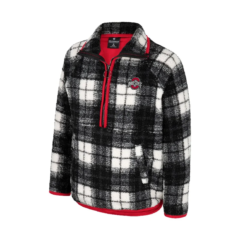 Youth Girls Ohio State Buckeyes Prep School Black Sherpa Jacket