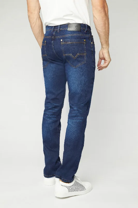 Pax Men's Dk Blue Slim Stretch Jeans