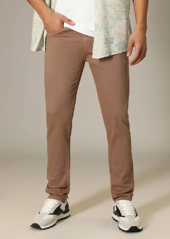 Sand Brown Slim fit Jeans