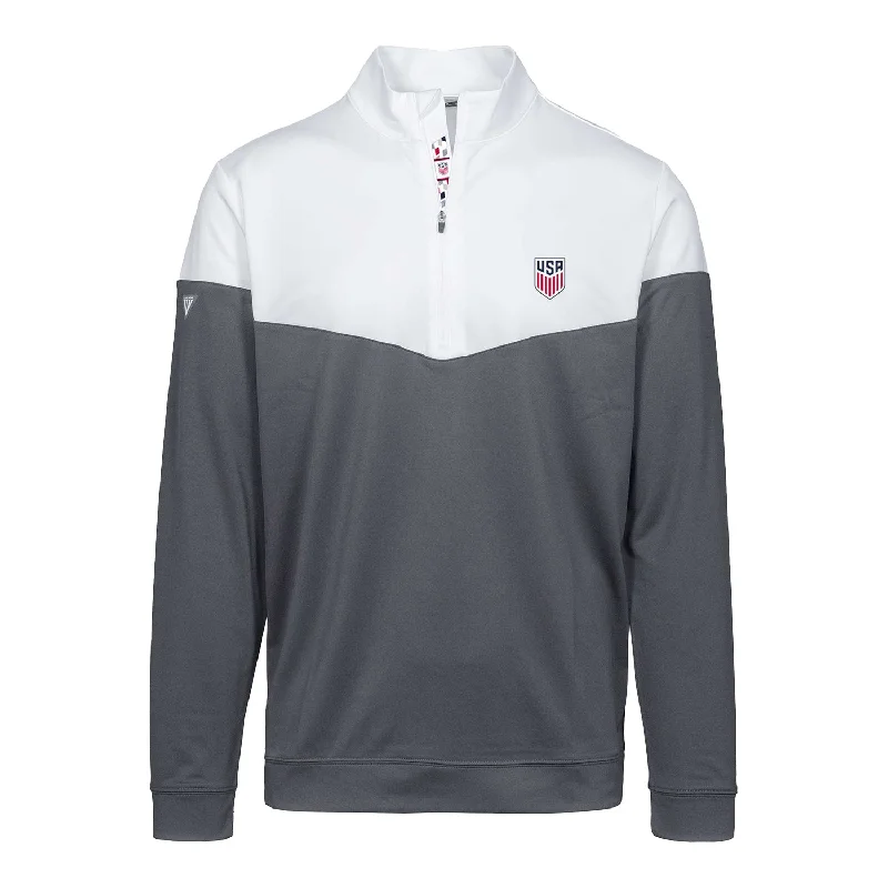 Men's Levelwear USMNT Commuter Grey 1/4 Zip