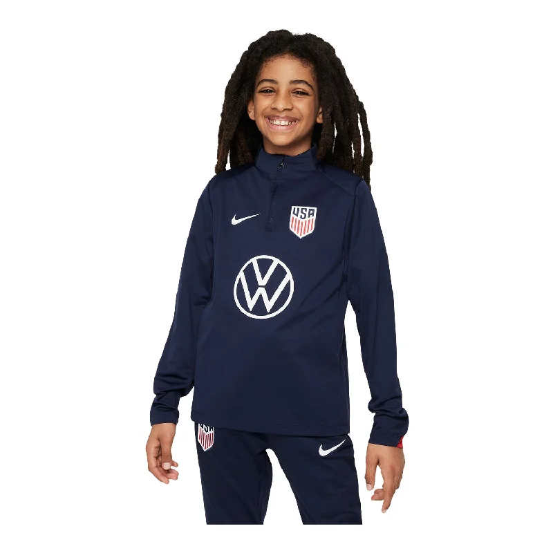 Youth Nike USA VW Strike Quarter Zip Drill Navy Top