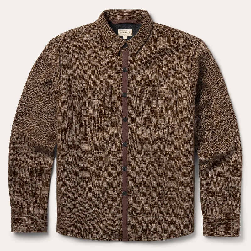 Herringbone Shirt Jacket