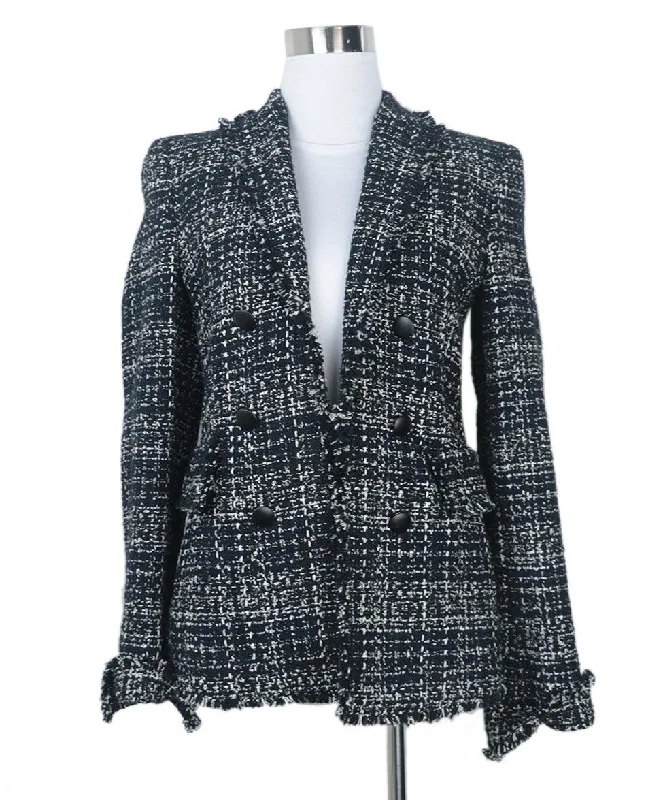 Akris Punto Navy & White Tweed Blazer sz 2