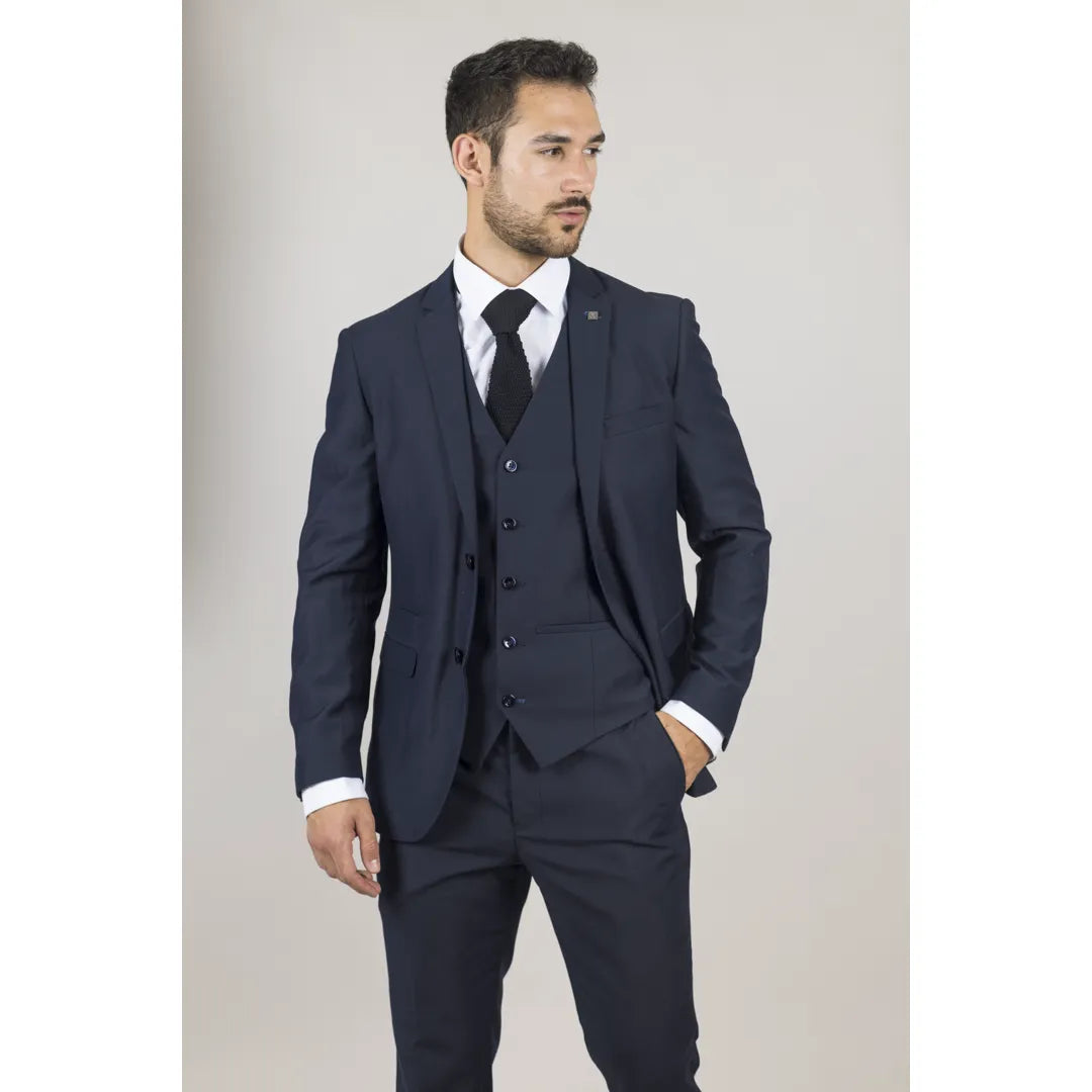 Parker - Men's Navy Tailored Fit Blazer