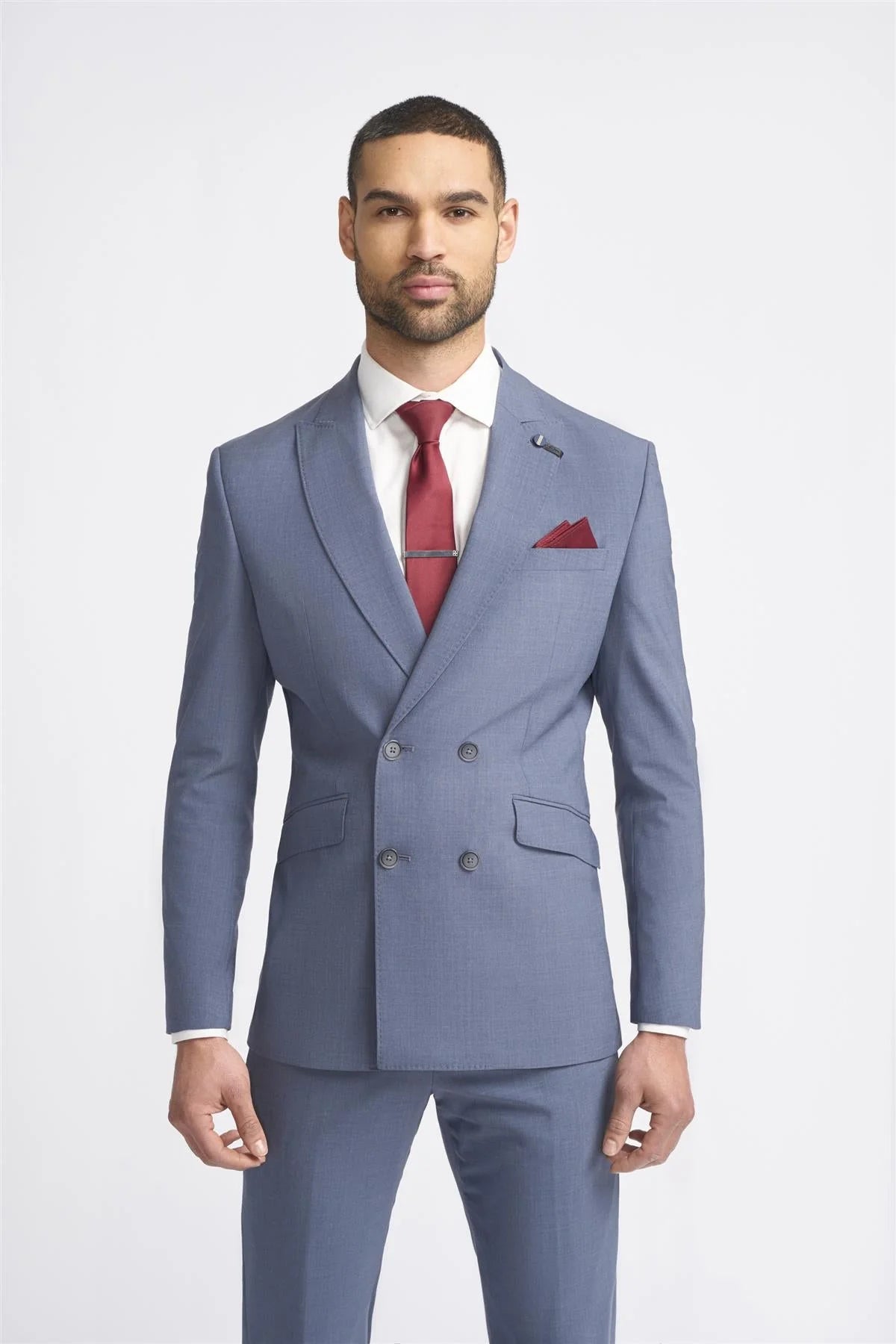 Victorious - Men's Grey Double Breasted Blazer